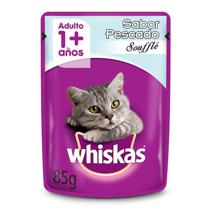 Alimento Húmedo Gato Adulto Whiskas Pescado Soufflé 85 g