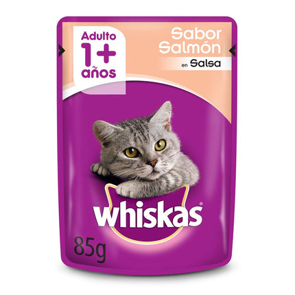 Alimento Húmedo Gato Adulto Whiskas Salsa Salmón 85 g