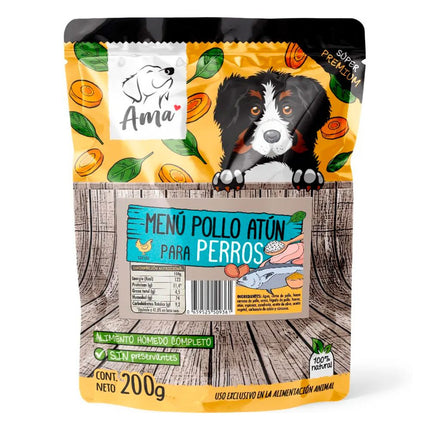 Alimento Húmedo Perro Ama Pet Pollo y Atún 200 g
