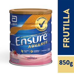 Alimento Nutricional Ensure Advance Frutilla 850 g