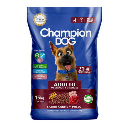 Alimento Perro Adulto Champion Dog Carne y Pollo 15 kg