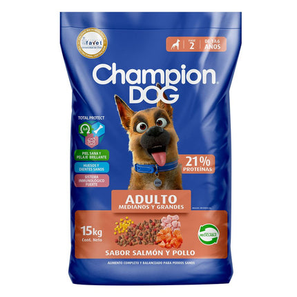 Alimento Perro Adulto Champion Dog Salmón Pollo 15 kg