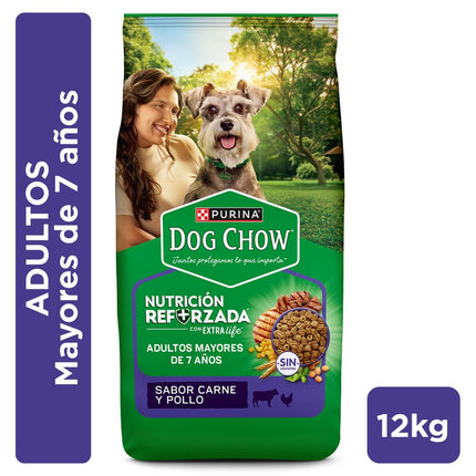 Alimento Perro Dog Chow Senior 7+ con Trazas 12 kg