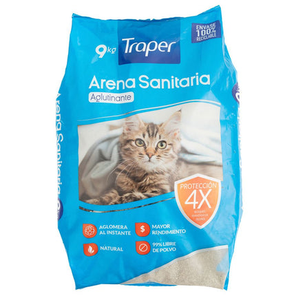 Arena Sanitaria Gato Traper 9 kg
