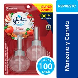 Aromatizante Glade Aceites Naturales Manzana y Canela Repuesto 21 ml 2 un.