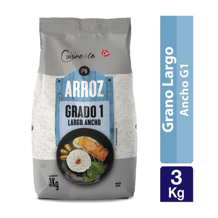 Arroz Grado 1 Cuisine & Co Grano Largo y Ancho 3 kg