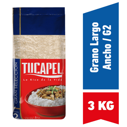 Arroz Grado 2 Tucapel Grano Largo 3 kg