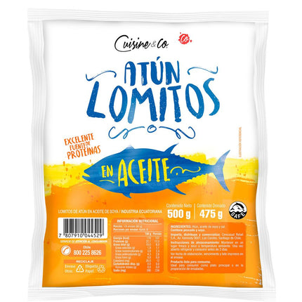 Atún Lomitos en Aceite Pouch 475 g drenado, 500 g neto
