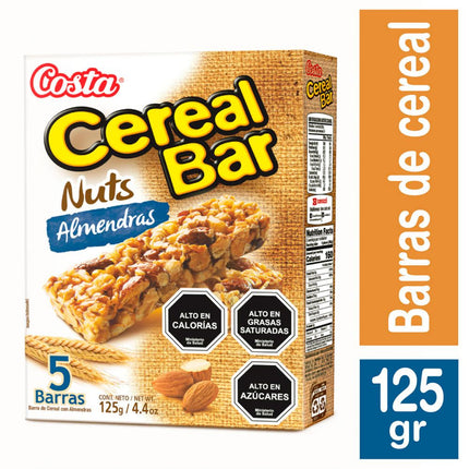 Barra de Cereal Costa Nuts Almendras 5 un.