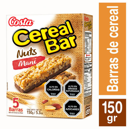Barra de Cereal Cerealbar Nuts Maní 5 un.