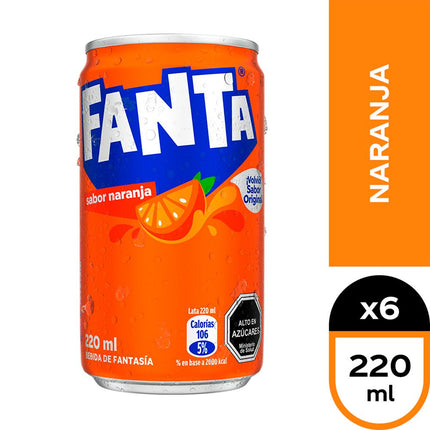 Pack 6 un. Bebida Fanta Lata 220 cc