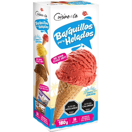 Barquillos Cuisine & Co para Helados 18 un.