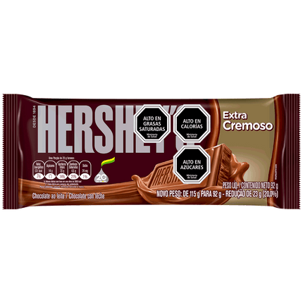 Chocolate de Leche Hershey's Extra Cremoso 92 g