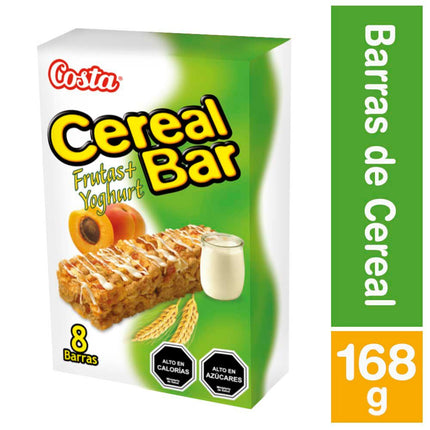 Barra de Cereal Cerealbar Frutas + Yogurt 8 un. 21 g, 168 g neto