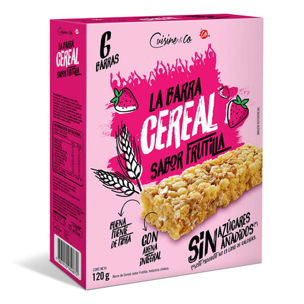 Barra de Cereal Cuisine & Co Frutillas 6 un.