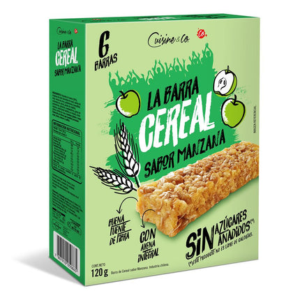 Barra de Cereal Cuisine & Co Manzana 6 un.