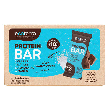 Barra de Proteína Ecoterra Cacao Sal de Mar 4 un.