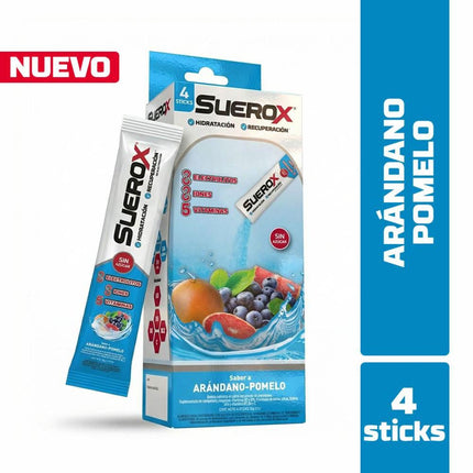 Bebida Isotónica en Polvo Suerox Blue 4 un.
