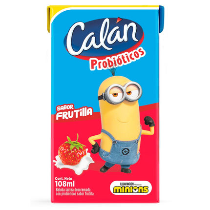 Bebida Láctea Probiótico Calan Frutilla 108 g 12 un.