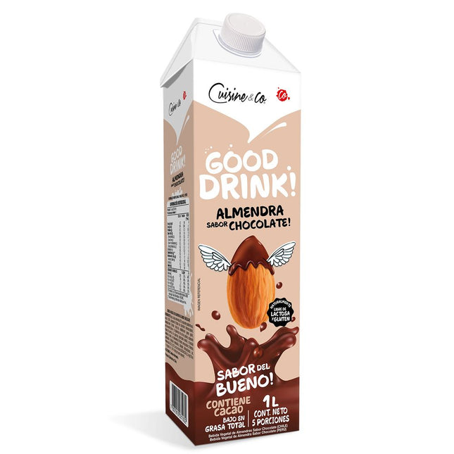 Bebida Vegetal Cuisine & Co Almendras Sabor Chocolate 1 L