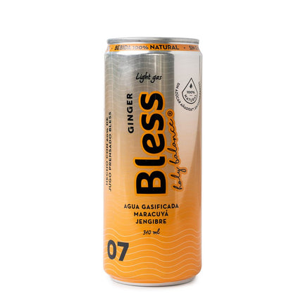 Agua Gasificada Ginger Bless 07 Maracuyá y Jengibre 310 ml