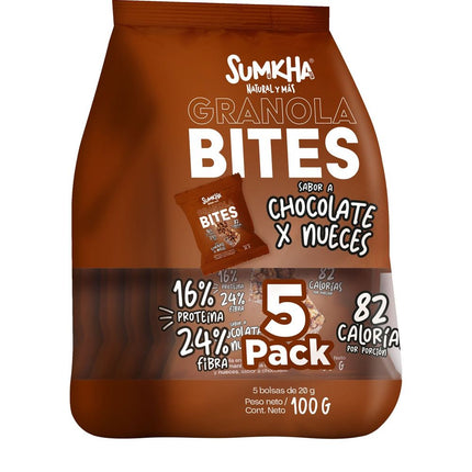 Bites Granola Sumkha Chocolate Bolsa 5 un.