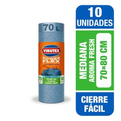 Bolsa de Basura Virutex Flex Cierre Fácil 70 x 80 cm 10 un.