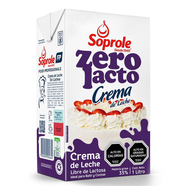 Crema de Leche Soprole Sin Lactosa 1 L