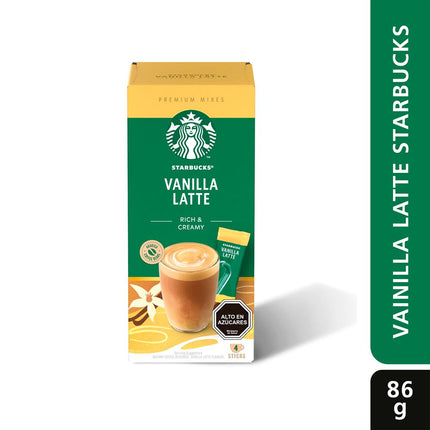 Café Instantáneo Starbucks Vainilla Latte 86 g 4 un.