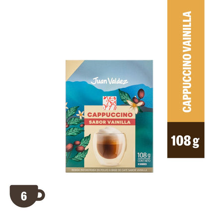 Café Cappuccino Juan Valdez Vainilla 6 un.