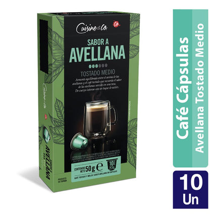 Café en Cápsulas Cuisine & Co Avellana 10 Tazas