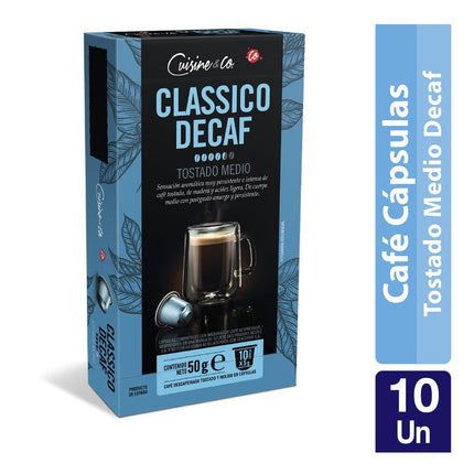 Café en Cápsulas Cuisine & Co Classico Decaf 10 Tazas
