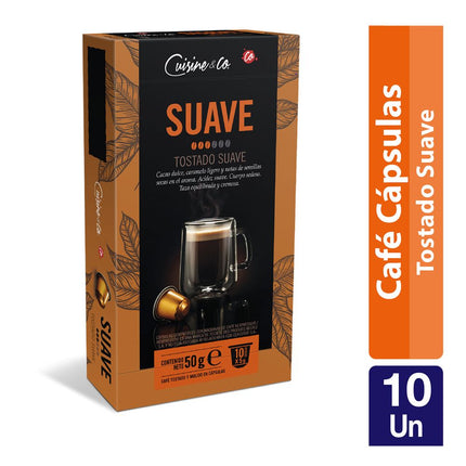 Café en Cápsulas Cuisine & Co Suave 10 Tazas
