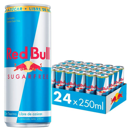Caja 24 un. Bebida Energética Red Bull Sugar Free 250 cc