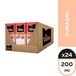 Caja 24 un. Néctar del Valle Durazno 200 ml