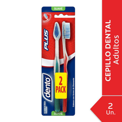 Cepillo de Dientes Dento Plus Suave 2 un.