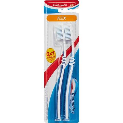 Cepillo de Dientes Aquafresh Flex Cuello Flexible Suave 2 un.
