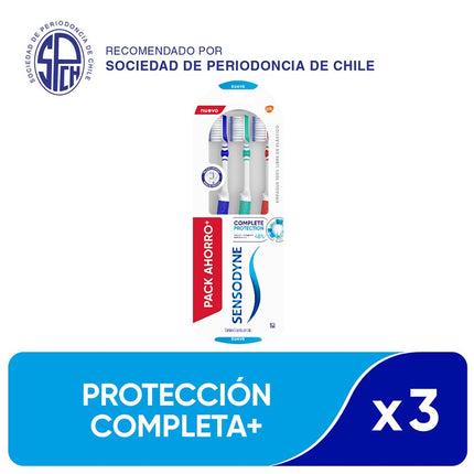 Cepillo de Dientes Sensodyne Complete Protection Suave 3 un.