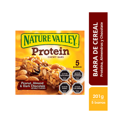 Barra de Cereal Nature Valley Proteína Almendra y Chocolate 201 g 5 un.