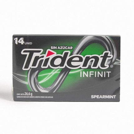 Chicles Trident Sin Azúcar Infinit Spearmint 14 un.