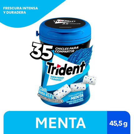 Chicles Trident Stranger Things Sabor Menta Botella 45.5 g