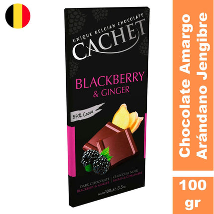 Chocolate Amargo Cachet con Arándano y Jengibre 100 g
