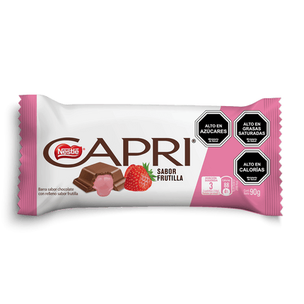 Chocolate de Leche Capri Frutilla Relleno Frutilla 90 g