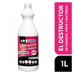 Cloro Adclean Destructor de Hongos, Virus y Bacterias No Tóxico 1 L