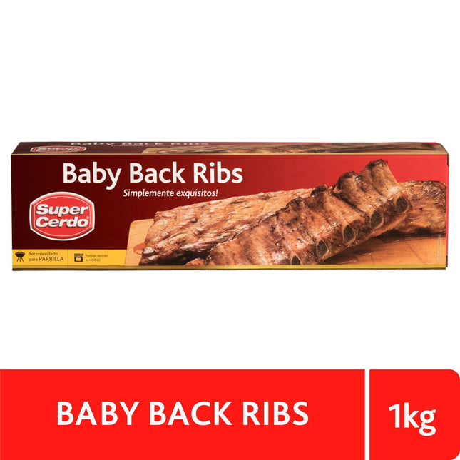 Baby Back Ribs Super Cerdo Congelado 1 kg