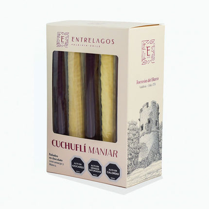 Cuchuflies Entrelagos Bañados En Chocolate Blanco y Negro 450 g