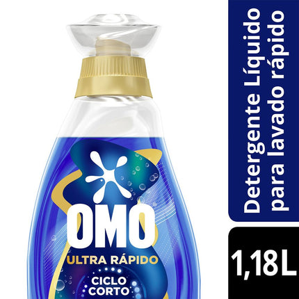 Detergente Líquido Omo Lavado Rápido Contra Malos Olores 1.18 L