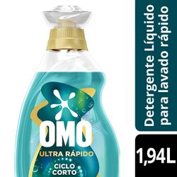 Detergente Líquido Omo Lavado Rápido 1.94 L