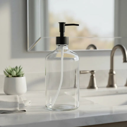 Dispensador Jabón Vidrio Transparente 1L Home Logics 1 un | Apishop.cl
