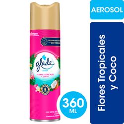 Desodorante Ambiental Glade Aerosol Flores Tropicales y Coco 360 ml